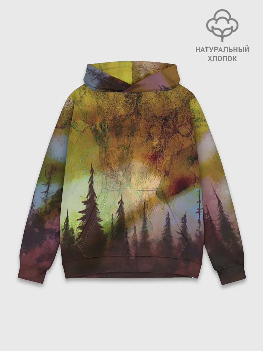 Худи мужской база хлопок / СТРАШНЫЙ ЛЕС