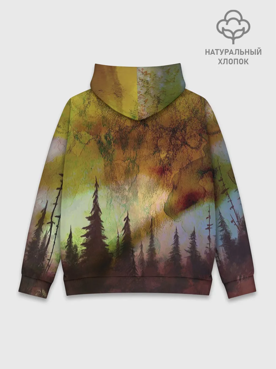 Худи мужской база хлопок / СТРАШНЫЙ ЛЕС