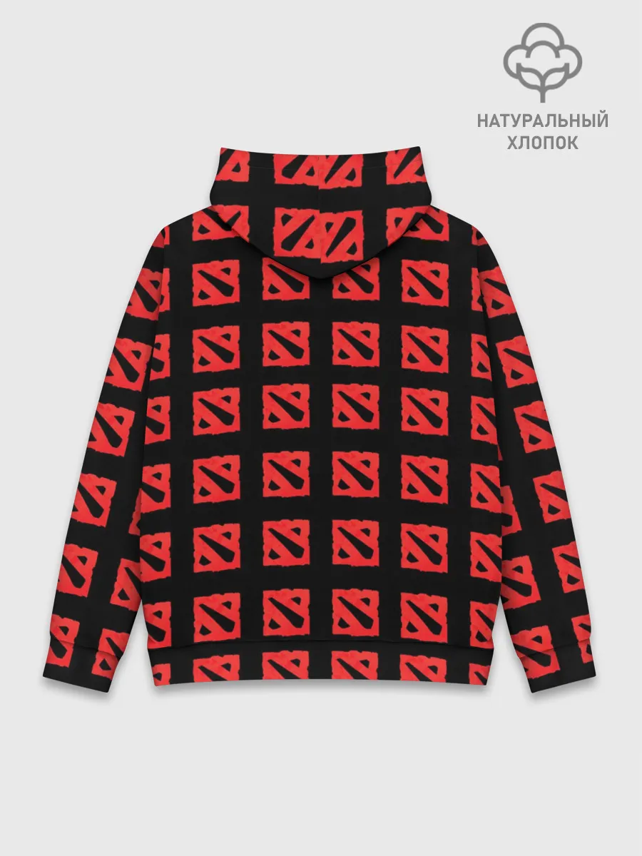 Худи мужской база хлопок / Сетка из эмблемы Dota 2