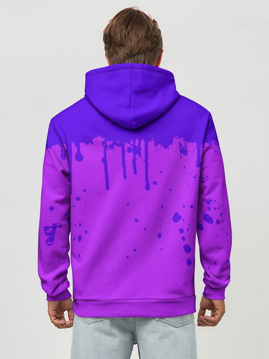 Худи мужской база хлопок / ROBLOX ФИОЛЕТОВЫЕ ПОДТЕКИ