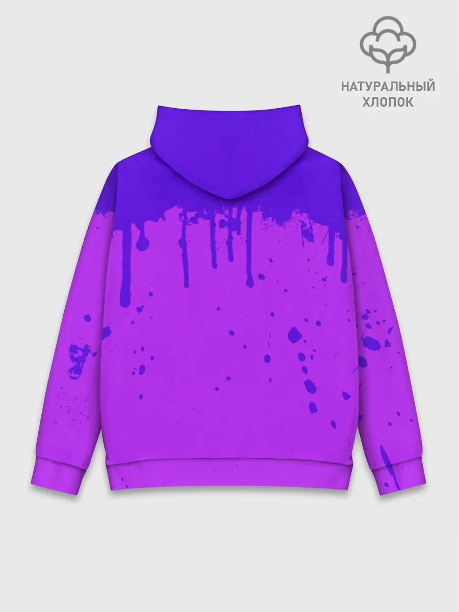 Худи мужской база хлопок / ROBLOX ФИОЛЕТОВЫЕ ПОДТЕКИ