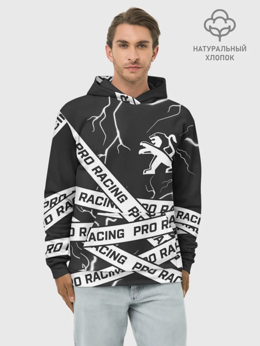 Худи мужской база хлопок / Peugeot - Racing