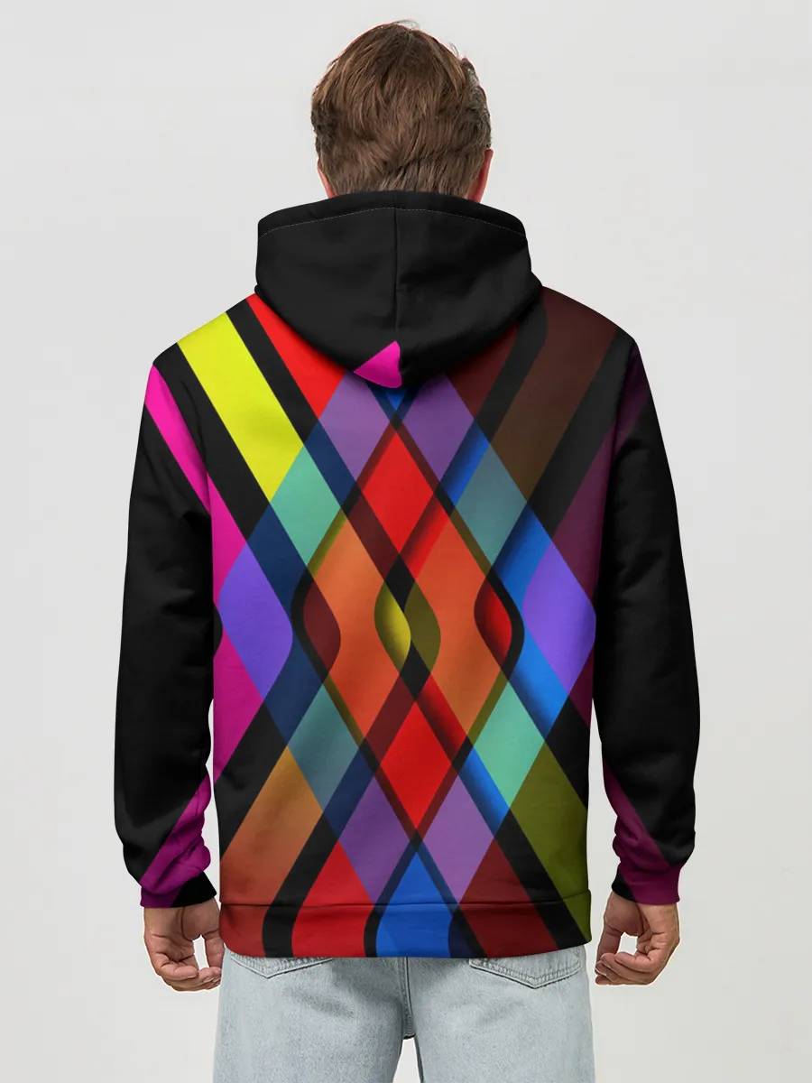 Худи мужской база хлопок / Симметрия красок