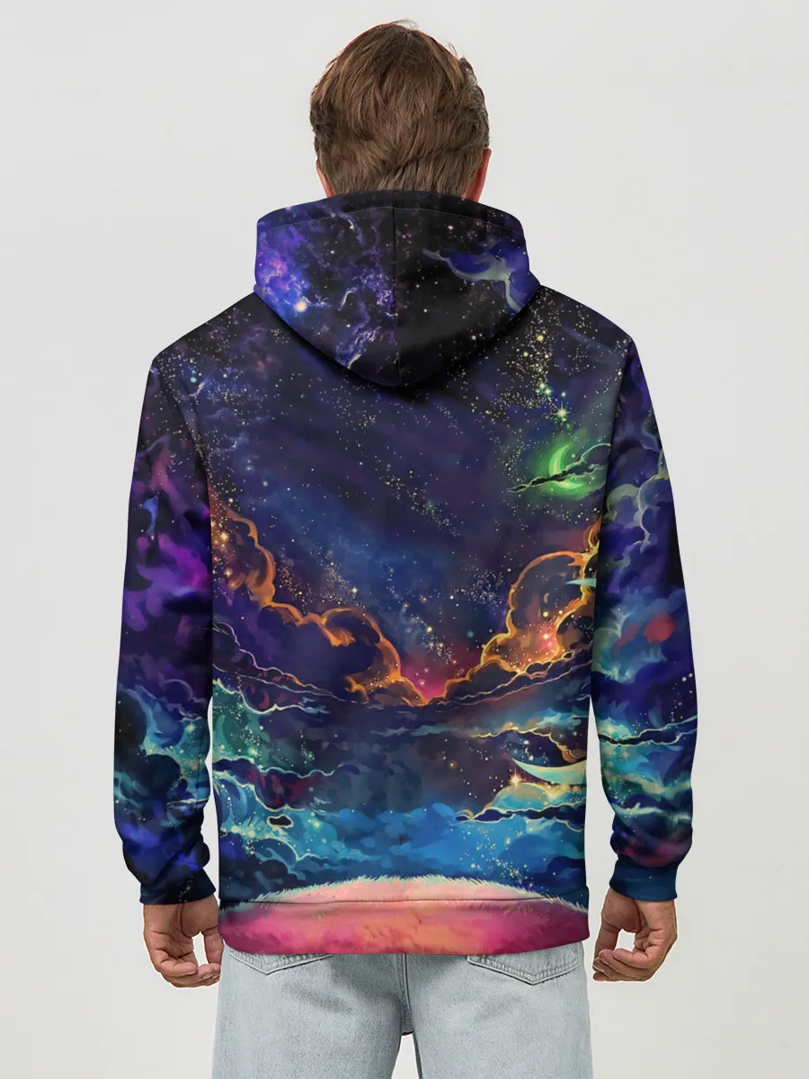 Худи мужской база хлопок / Глубокий космос