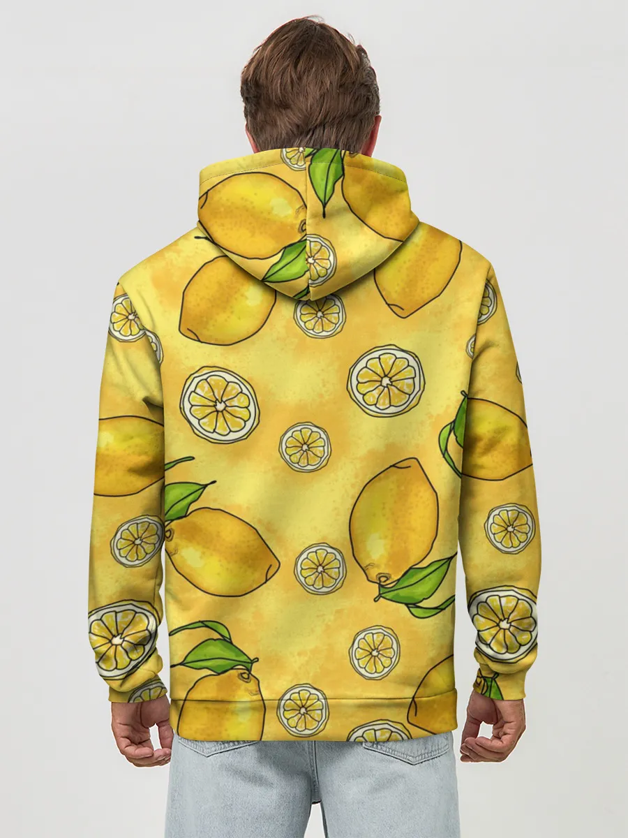 Худи мужской база хлопок / Лимончик