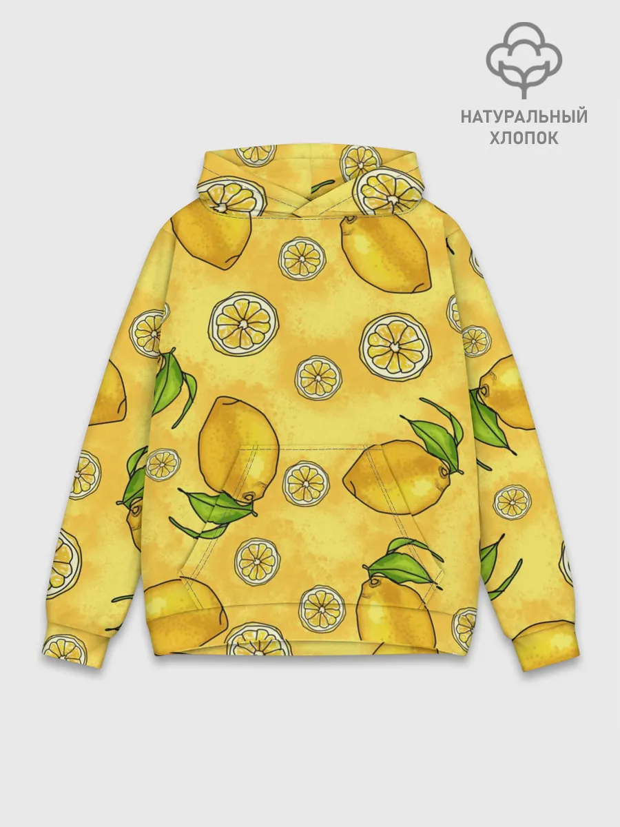 Худи мужской база хлопок / Лимончик