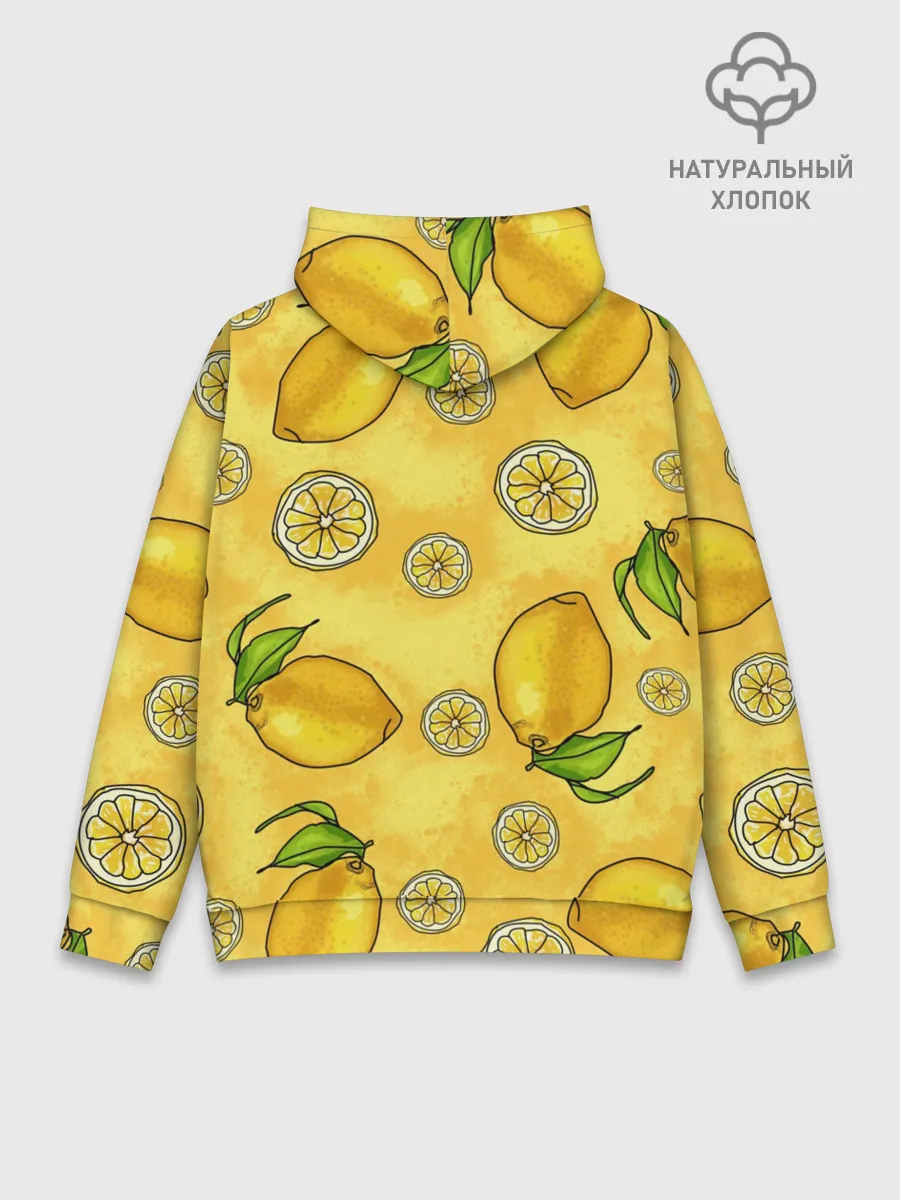 Худи мужской база хлопок / Лимончик