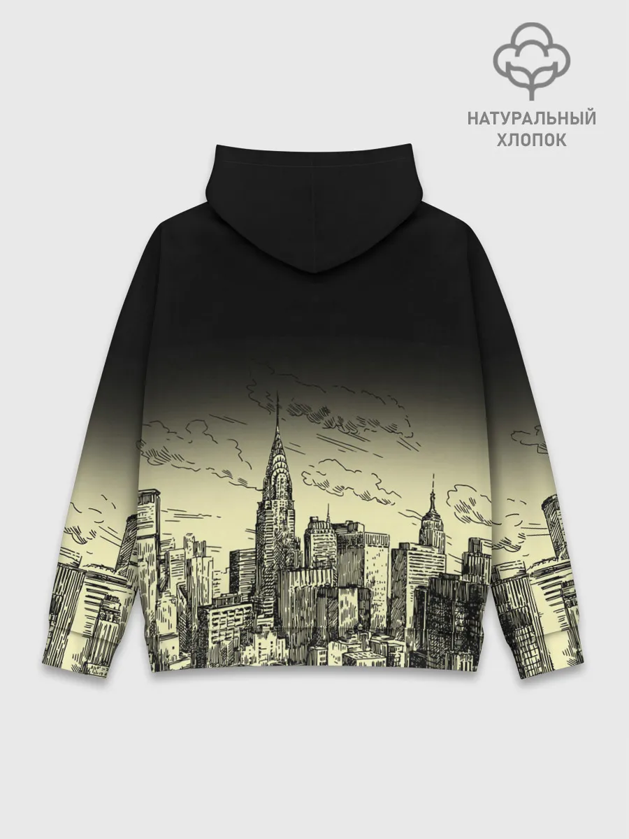 Худи мужской база хлопок / Нью-Йорк