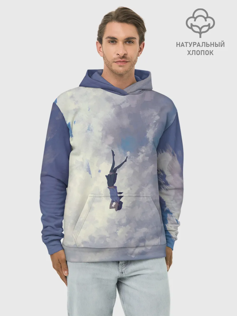 Худи мужской база хлопок / Летящая девушка