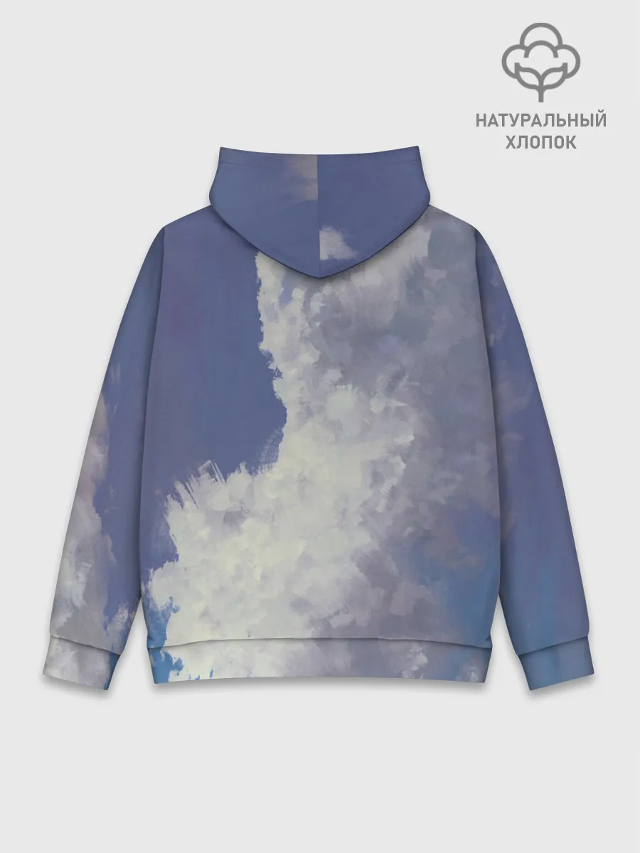 Худи мужской база хлопок / Летящая девушка