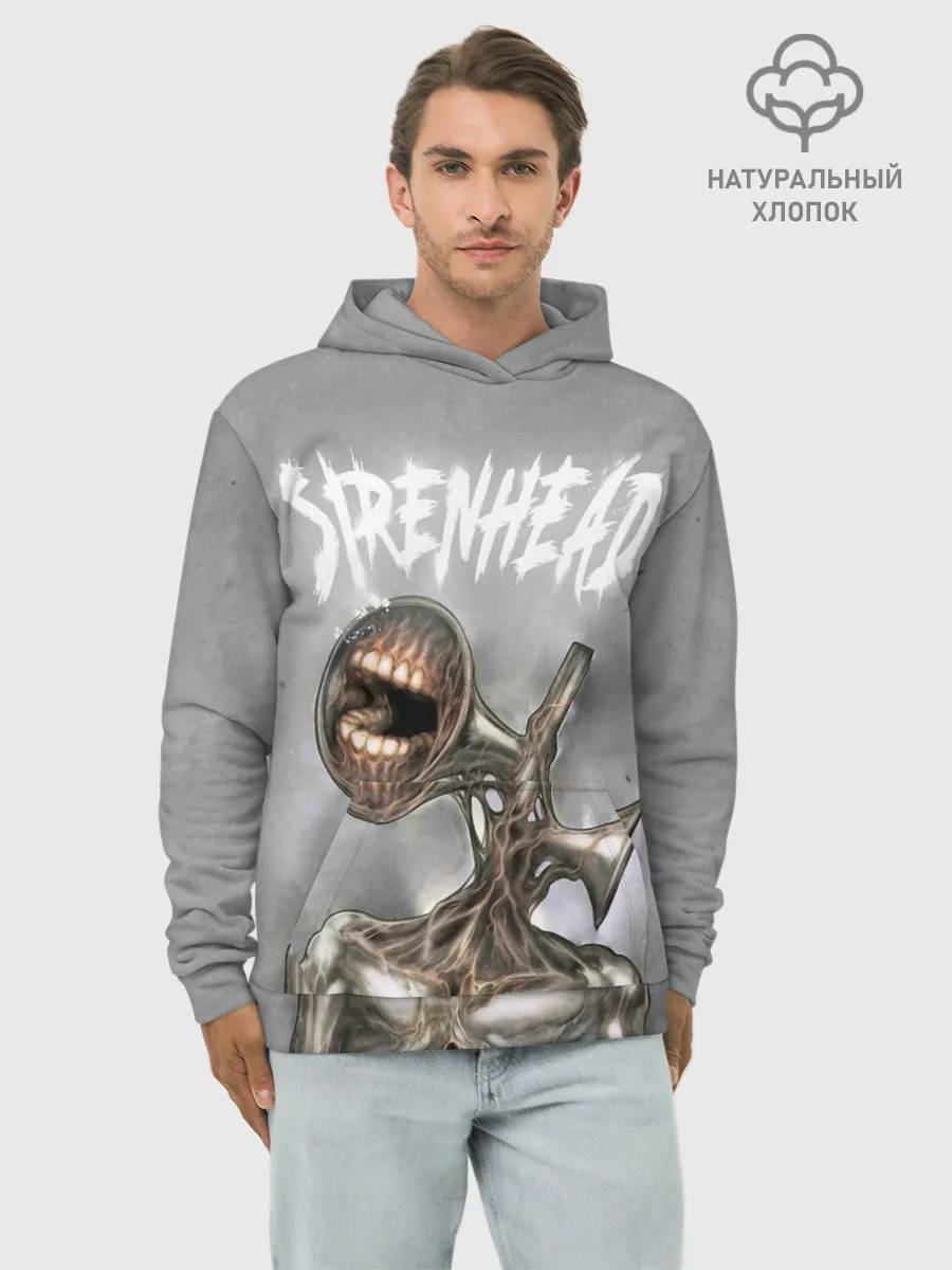 Худи мужской база хлопок / White Siren Head