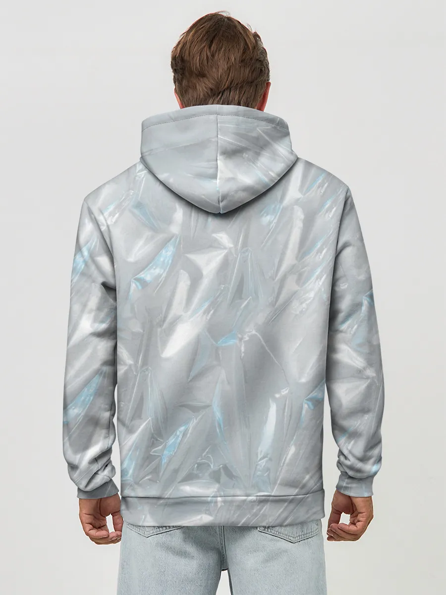 Худи мужской база хлопок / Голографическая текстура