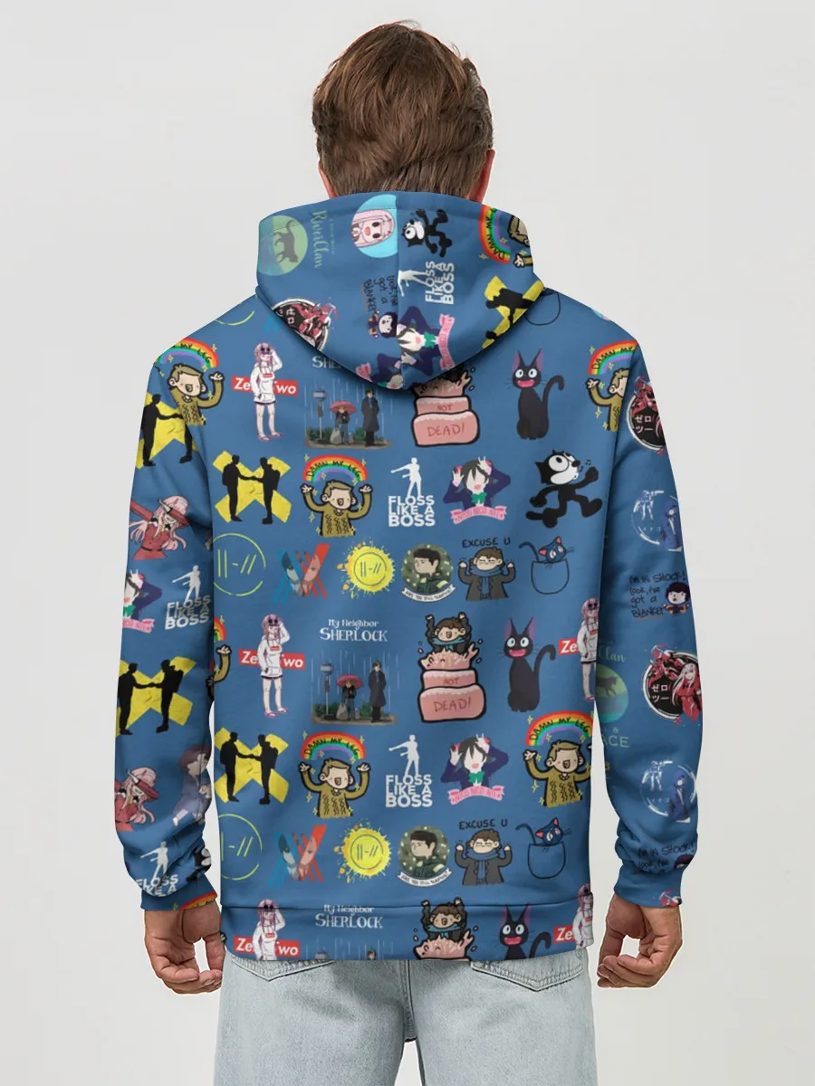 Худи мужской база хлопок / стикербомбинг new