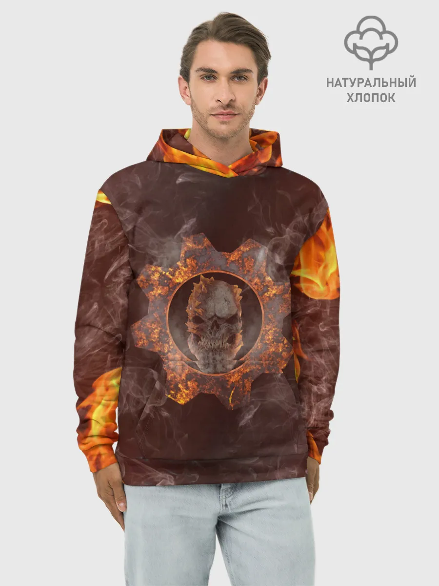 Худи мужской база хлопок / ШЕСТЕРНЯ | GEARS OF WAR