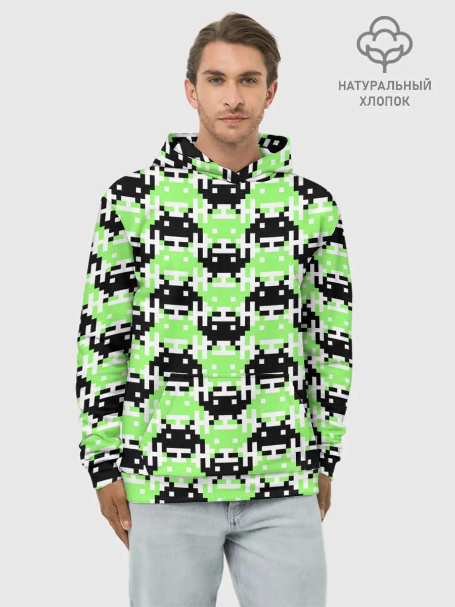 Худи мужской база хлопок / Space Invaders | Old game