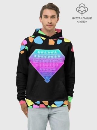 Худи мужской база хлопок / POP IT DIAMOND