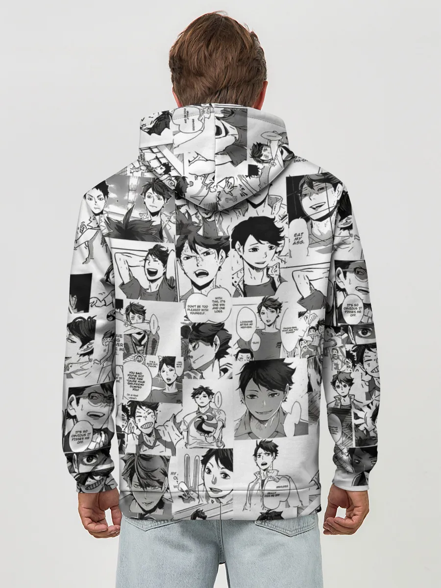 Худи мужской база хлопок / ТООРУ ОЙКАВА / OIKAWA TORU