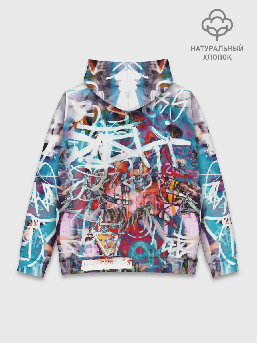 Худи мужской база хлопок / Wall graffiti