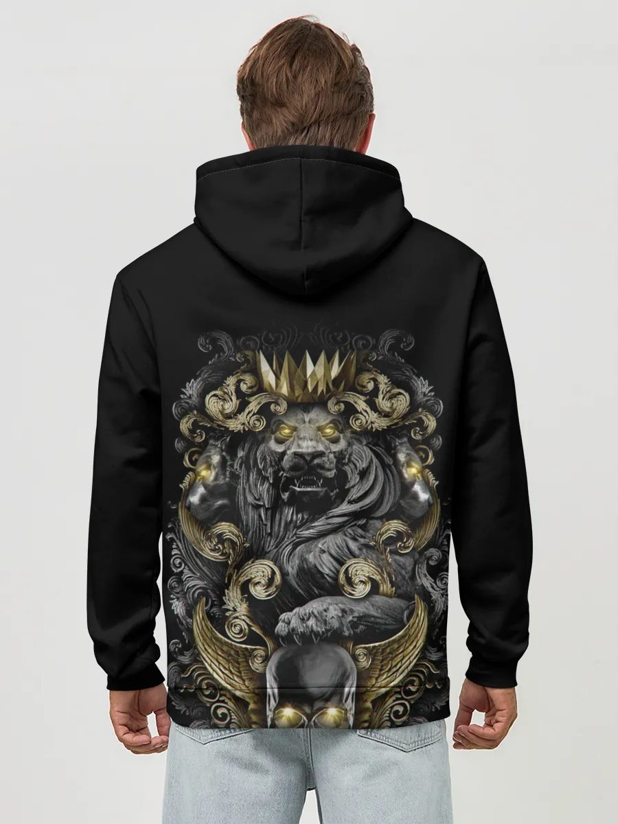 Худи мужской база хлопок / Золотой лев