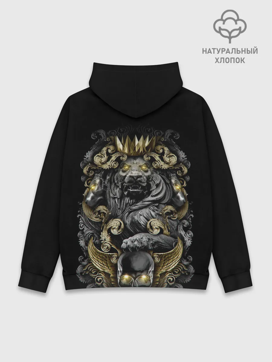 Худи мужской база хлопок / Золотой лев