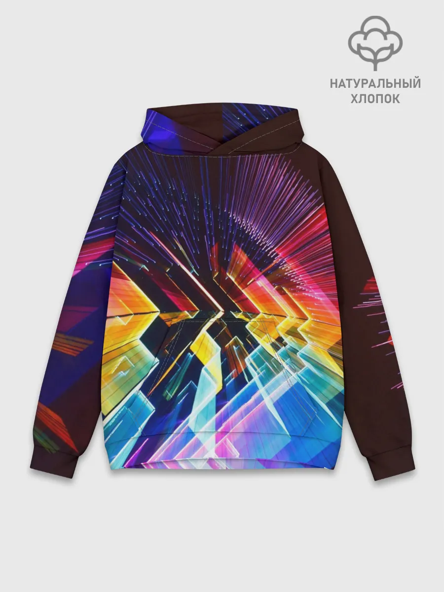 Худи мужской база хлопок / Цифровая радуга
