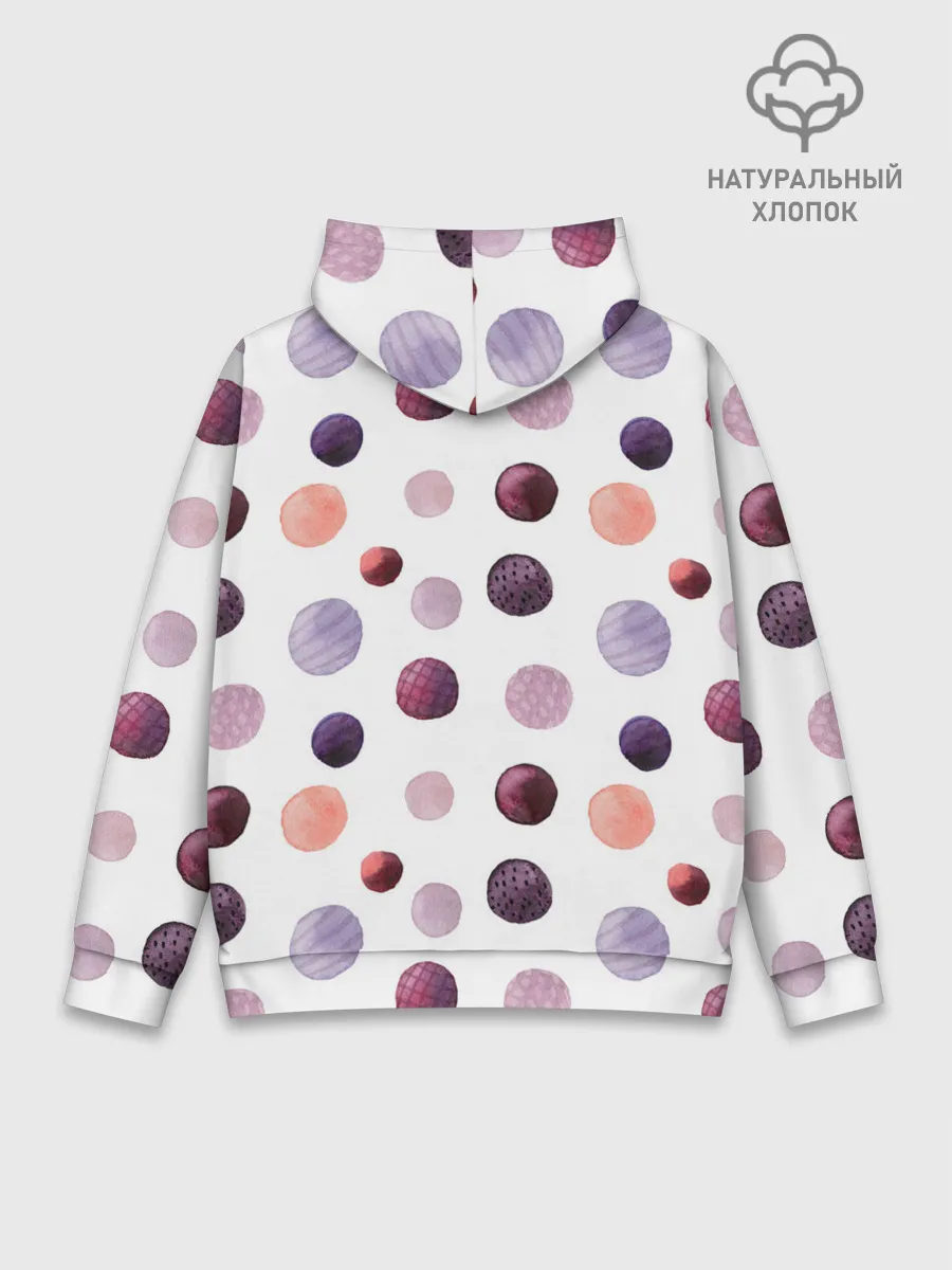 Худи мужской база хлопок / Акварельные сиреневые круги