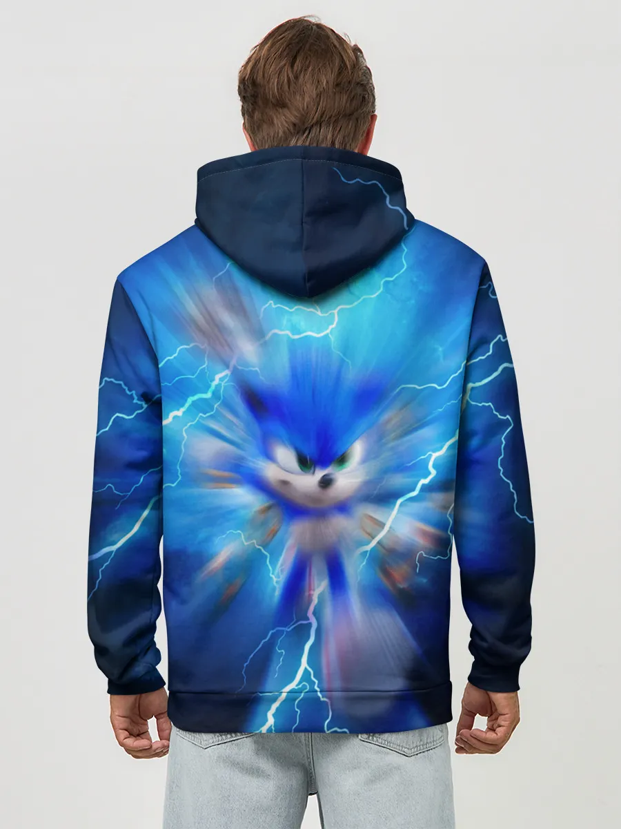 Худи мужской база хлопок / SONIC | СИНИЙ ЁЖ