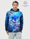 Худи мужской база хлопок / SONIC | СИНИЙ ЁЖ