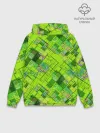Худи мужской база хлопок / Ярко-зеленый абстрактный узор