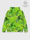 Худи мужской база хлопок / Ярко-зеленый абстрактный узор