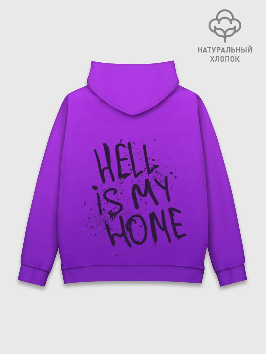 Худи мужской база хлопок / Вандал Арт, ДЬЯВОЛ градиент