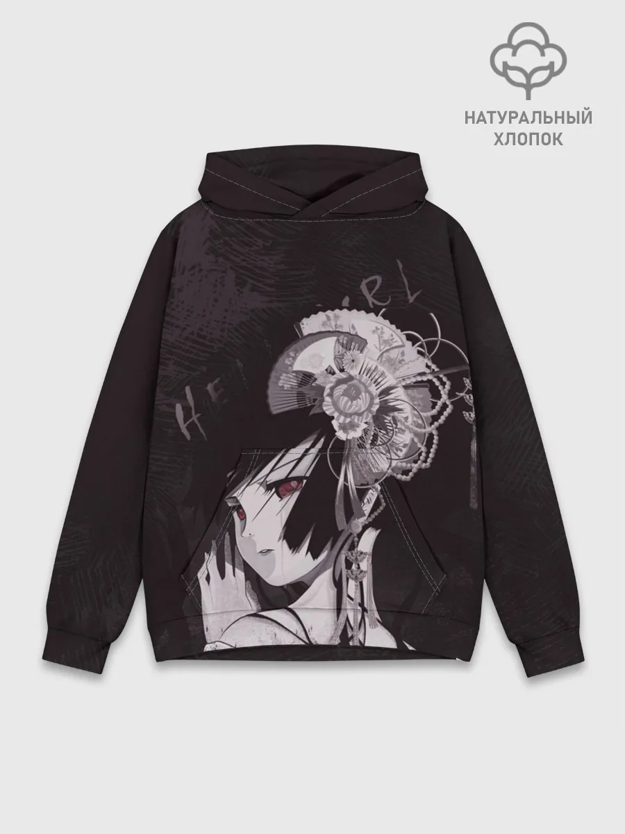 Худи мужской база хлопок / Адская девочка Энма Ай