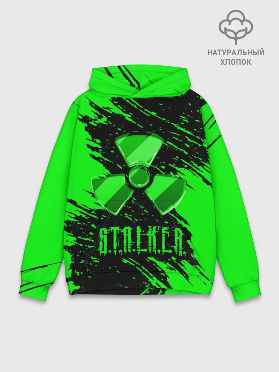 Худи мужской база хлопок / S.T.A.L.K.E.R. NEON | СТАЛКЕР