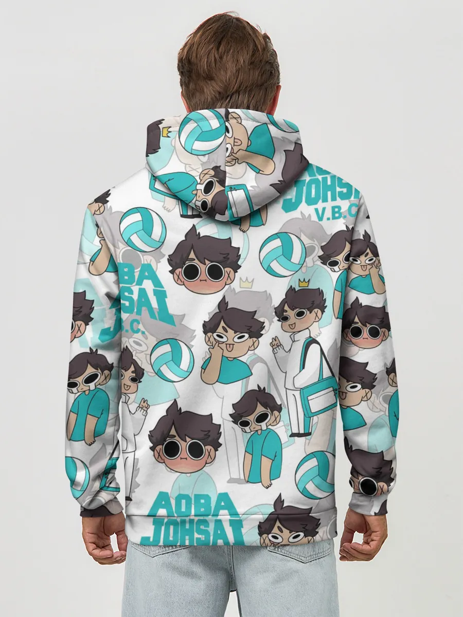 Худи мужской база хлопок / ТООРУ ОЙКАВА / OIKAWA TORU