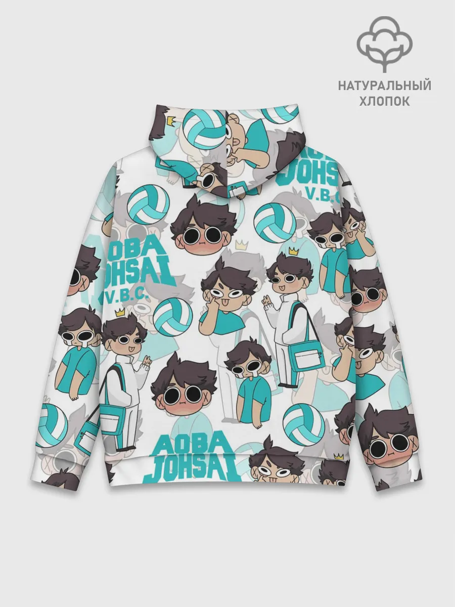 Худи мужской база хлопок / ТООРУ ОЙКАВА / OIKAWA TORU