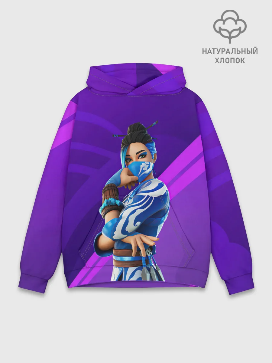 Худи мужской база хлопок / Fortnite Blue Jade