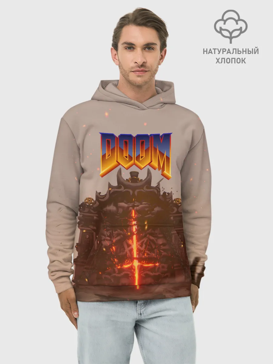 Худи мужской база хлопок / DOOM | ДУМ