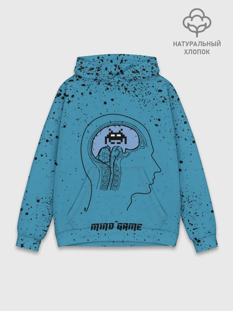 Худи мужской база хлопок / Space Invaders | Mind Game