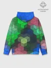 Худи мужской база хлопок / Разноцветный геометрический уз