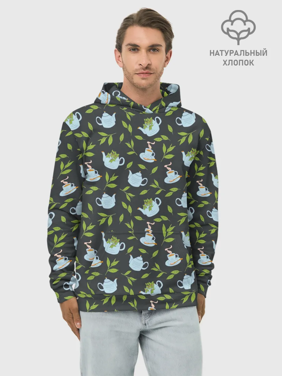 Худи мужской база хлопок / Чай с мятой