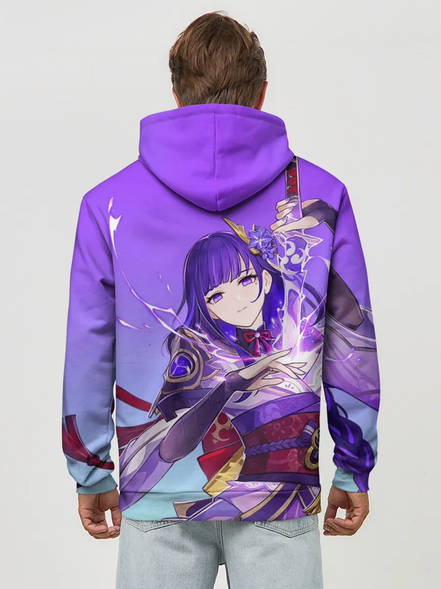 Худи мужской база хлопок / Genshin Impact, Сёгун Райдэн