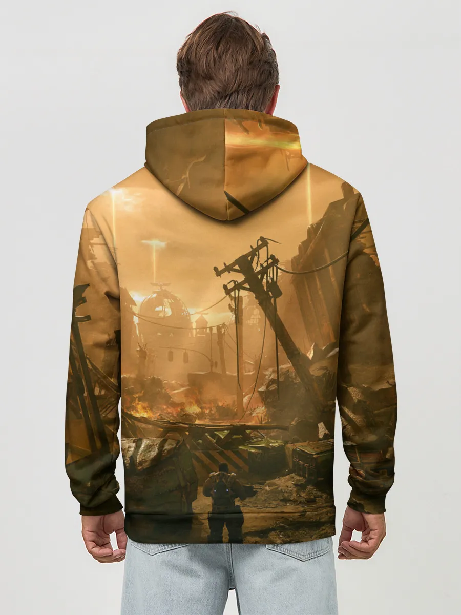 Худи мужской база хлопок / GEARS OF WAR | ШЕСТЕРЕНКИ