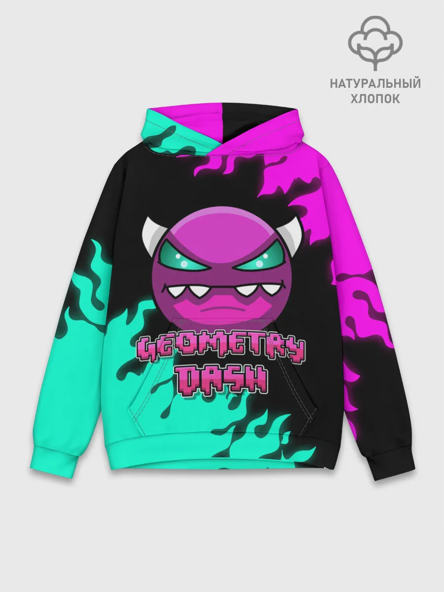 Худи мужской база хлопок / Geometry Dash