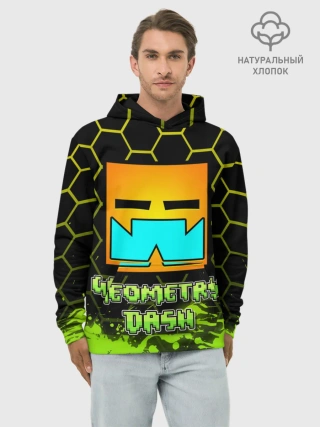 Худи мужской база хлопок / Geometry Dash