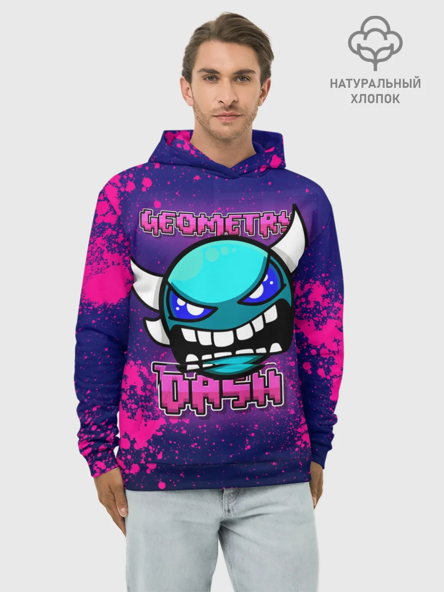 Худи мужской база хлопок / Geometry Dash