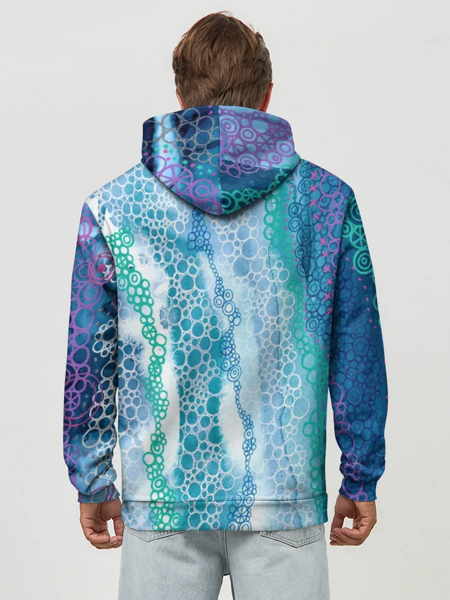 Худи мужской база хлопок / Водопад красочной пены