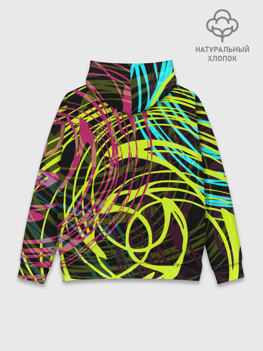 Худи мужской база хлопок / Разноцветные спирали