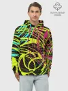 Худи мужской база хлопок / Разноцветные спирали