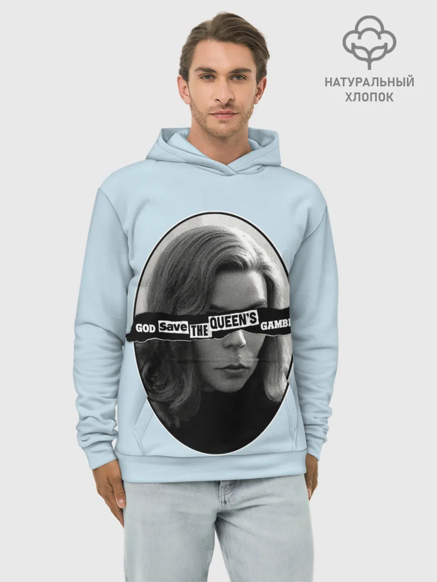 Худи мужской база хлопок / Королева шахмат
