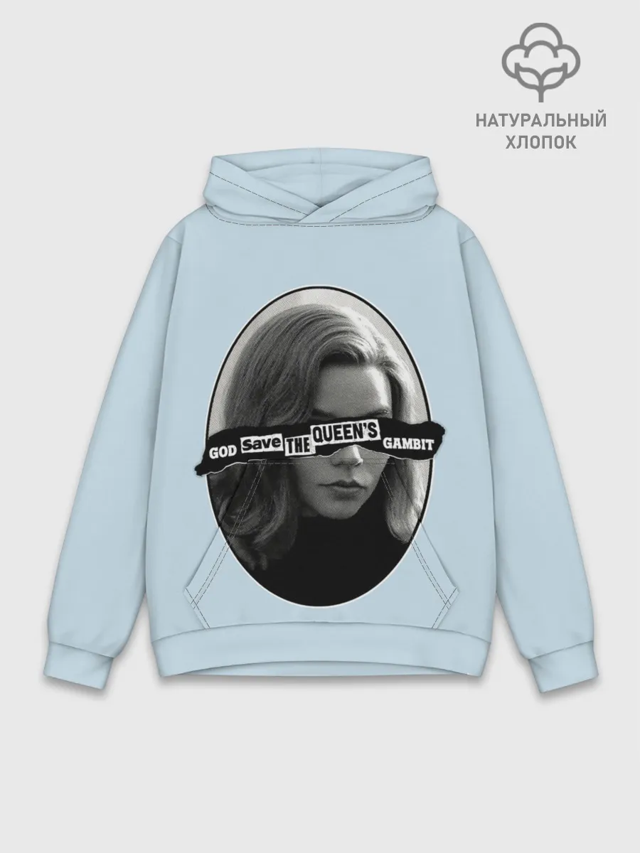 Худи мужской база хлопок / Королева шахмат